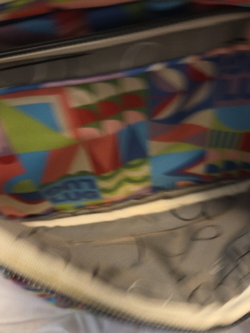 lug Compass In Small World Print Quilted Crossbody Bag - Picture 6 of 7